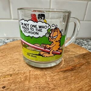 Vintage 1978 McDonald's Garfield Glass Mug